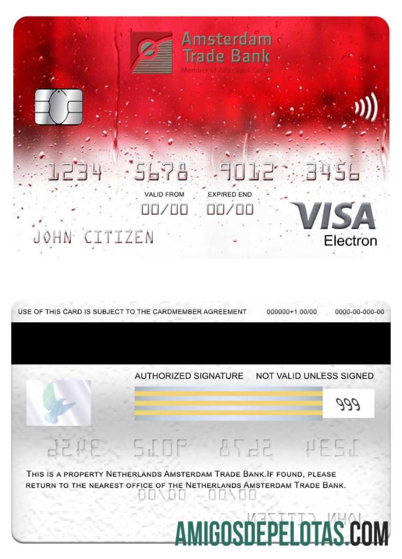 Netherlands Amsterdam Trade Bank Visa Electron Card download for verification